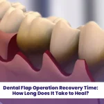 Learn recovery time of dental flap operation.