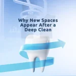 Why New Spaces Appear After a Deep Clean 2 Cosmetic dentistry clinic Levent showcasing modern smile enhancement treatments.